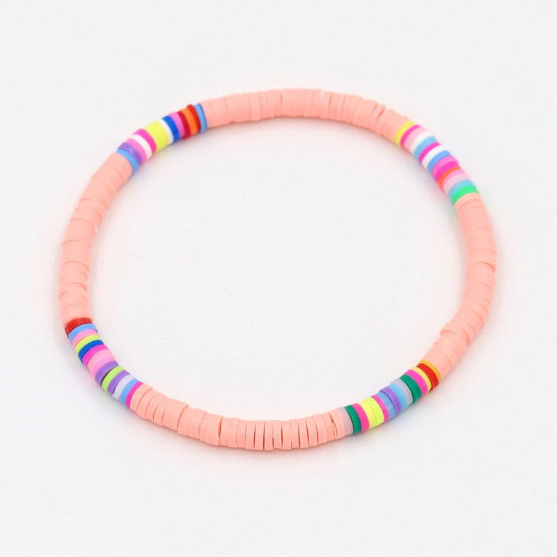 Women Bracelets  Combination Color Polymer Clay Wrist Jewelry Boho Bracelet Gift for  Friend Couple Bracelet