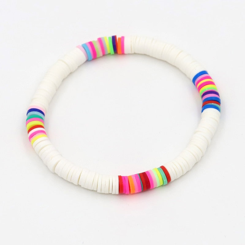 Women Bracelets  Combination Color Polymer Clay Wrist Jewelry Boho Bracelet Gift for  Friend Couple Bracelet
