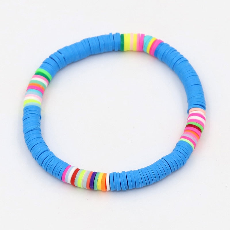 Women Bracelets  Combination Color Polymer Clay Wrist Jewelry Boho Bracelet Gift for  Friend Couple Bracelet