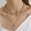 Women Choker Necklace Multi Layer Lover Lock Pendant Necklace Steampunk Padlock Chain Necklace Collier Couple Jewelry Gift