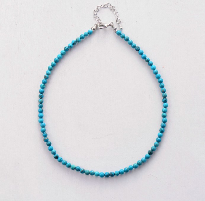 Women Chokers 4MM Natural Stone Choker Necklace 2020 Womens Simple Collar Necklace Neck Choker Steampunk Jewelry Dropship