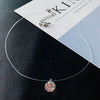 Women Crystal Transparent Fishing Line Necklace Chocker Necklace Invisible Chain Choker Necklace Pendant On Line Neck Gift