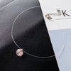 Women Crystal Transparent Fishing Line Necklace Chocker Necklace Invisible Chain Choker Necklace Pendant On Line Neck Gift