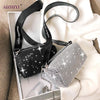 Women Diamond Handbags Shoulder Bags Rhinestone Wide Strap Chain Ladies Crossbody Bag Bling Female Purse