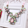 Women Fashion Charm Crystal Choker Jewelry Pendant Chain Chunky Statement Bib Necklace