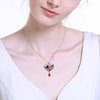 Women Gothic Vinage Rib Cage Necklace Skeleton Heart Punk Unique Heart Shape Pendant With Crystal Necklace Jewelry