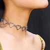 Women Harajuku Igrils Choker Necklace Heart Hoop Chian Necklace Gothic Jewelry For Women Chain Necklace Jewelry
