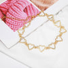 Women Harajuku Igrils Choker Necklace Heart Hoop Chian Necklace Gothic Jewelry For Women Chain Necklace Jewelry