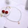 Women Vintage Pearl Necklace Party Necklace Elegant Chain Retro Accessories All Match Necklace Streetstyle Necklace