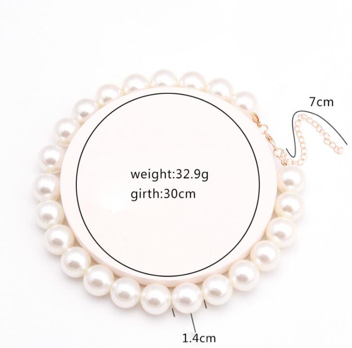 Women Vintage Pearl Necklace Party Necklace Elegant Chain Retro Accessories All Match Necklace Streetstyle Necklace
