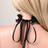 Women Girls Decoration Cute Lace Ruffle Bowknot Necklace Kawaii Pendant Choker Loli Band Strap Collar Necklace Cosplay Accessory