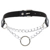 Women Gothic Choker Black Red Necklace Boutique PU Leather Collar Chains Maid Punk Cosplay Access Sex Toys