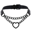 Women Gothic Choker Black Red Necklace Boutique PU Leather Collar Chains Maid Punk Cosplay Access Sex Toys