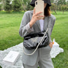 Women Handbag Butterfly Rhinestone Pearl Chain PU Shoulder Crossbody Bag Ladies Chain Shoulder Messenger Bag