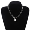 Women Hip-hop Rock Lock Necklace Punk Style Gothic Choker Necklace Collar Statement Pendant Necklace Collares de Moda 2021
