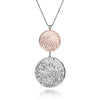 Women  Pendant &amp; Necklacec  Cubic Zirconia In Hollow Round Box Silver Color &amp; Gold Women Gift Necklace XL04379