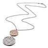 Women  Pendant &amp; Necklacec  Cubic Zirconia In Hollow Round Box Silver Color &amp; Gold Women Gift Necklace XL04379