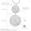 Women  Pendant &amp; Necklacec  Cubic Zirconia In Hollow Round Box Silver Color &amp; Gold Women Gift Necklace XL04379