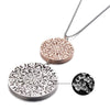 Women  Pendant &amp; Necklacec  Cubic Zirconia In Hollow Round Box Silver Color &amp; Gold Women Gift Necklace XL04379