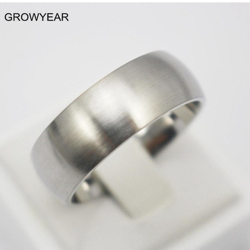 Women Men Jewelry Finger Rings Fashion Stainless Steel Comfort Fit Ring Plain Silver Color Wedding Ring Size 8.5 9.25 9.75 12
