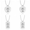 Women Men Necklace Heart Dog Tag Pendant for Medical Alert ID Necklaces ICE SOS Jewelry EPILEPSY DIABETIC