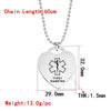 Women Men Necklace Heart Dog Tag Pendant for Medical Alert ID Necklaces ICE SOS Jewelry EPILEPSY DIABETIC