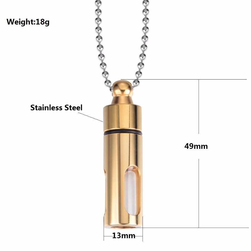 Men & Women 925 Sterling Silver Bullet Pendant Can Be Opened for Memorial  Necklace Urn -Ashes Box Chain 18 
