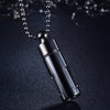Women Men Necklaces Stainless Steel Glass Collect Sand Flower Open Bottle Memorial Pendant Necklace Cremation Urn Jewelry