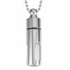 Women Men Necklaces Stainless Steel Glass Collect Sand Flower Open Bottle Memorial Pendant Necklace Cremation Urn Jewelry