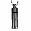 Women Men Necklaces Stainless Steel Glass Collect Sand Flower Open Bottle Memorial Pendant Necklace Cremation Urn Jewelry
