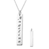 Women Men Personalized Name Necklace Engrave 925 Sterling Silver Customized Pendant Bar Necklaces - Custom Made with Any Name