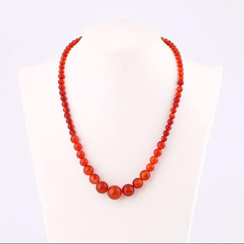 Women Natural Stone Necklace Blue Beads Choker Clavicle Chain Female Crystal Stone Vintage Necklaces Jewelry