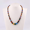 Women Natural Stone Necklace Blue Beads Choker Clavicle Chain Female Crystal Stone Vintage Necklaces Jewelry