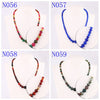 Women Natural Stone Necklace Blue Beads Choker Clavicle Chain Female Crystal Stone Vintage Necklaces Jewelry