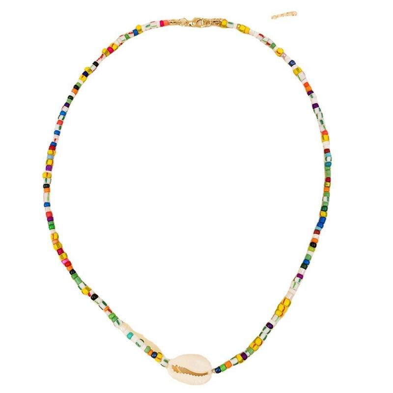 Women Necklace Colorful Bohemian See Shell Cute Bead Necklace Clavicle Necklace For Women Boho Jewelry Christmas Gift