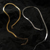 Women Necklace Gold Blade Chain on Neck Choker Necklace Women Sexy Flat Snake Chain Jewelry Gift Clavicle Chocker Necklaces Hot
