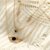 Women Necklace Multi Layered Evil Eye Female Party Necklace Star Silver Color Necklace Alloy Gift Jewelry