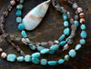 Women Necklace Random Shape Labradorite Onyx Amazonite Pendant Necklace Women Lariat Beads Knotted Bohemi Necklace Dropship