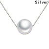 Women Necklace Single Imitation pearls Jewelry White Freshwater Pearl Necklace Wedding Party Jewelry