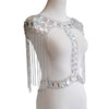 Women Party Crystal Rhinestone Shoulder Jewelry Body Chain Tassels Necklace