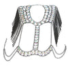 Women Party Crystal Rhinestone Shoulder Jewelry Body Chain Tassels Necklace