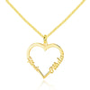 Women Personalized 925 Sterling Silver Name Necklace Pendant Heart Shape Fine Jewelry Lovers Gift (NE101565)
