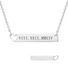 Women Personalized Name Necklace Engrave 925 Sterling Silver Customized Pendant Bar Statement Necklaces