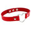 Women Pu Leather Necklace Heart Chokers Necklaces For Punk Gothic Accessories Stiudents Girls