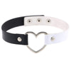 Women Pu Leather Necklace Heart Chokers Necklaces For Punk Gothic Accessories Stiudents Girls