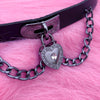 Women Punk Rock Gothic PU Leather Heart Necklace Spike Rivet Collar Studded Choker Necklace Body Jewelry Cosplay Party Gift
