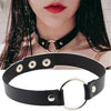 Women Rock Gothic PU Leather Choker Round Buckle Cool Collar Necklace Party Bar Jewelry Neck Jewelry Gift 2021