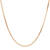 Women Rose gold color Trendy Jewelry Accessories Korean Style 2mm Round Snake Chain Necklace Fine Jewelry