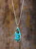 Women Semiprecious Stone Pendant Necklace Turquoises Chain Choker Necklace Classic Chic Women Jewelry Bijoux