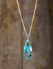 Women Semiprecious Stone Pendant Necklace Turquoises Chain Choker Necklace Classic Chic Women Jewelry Bijoux